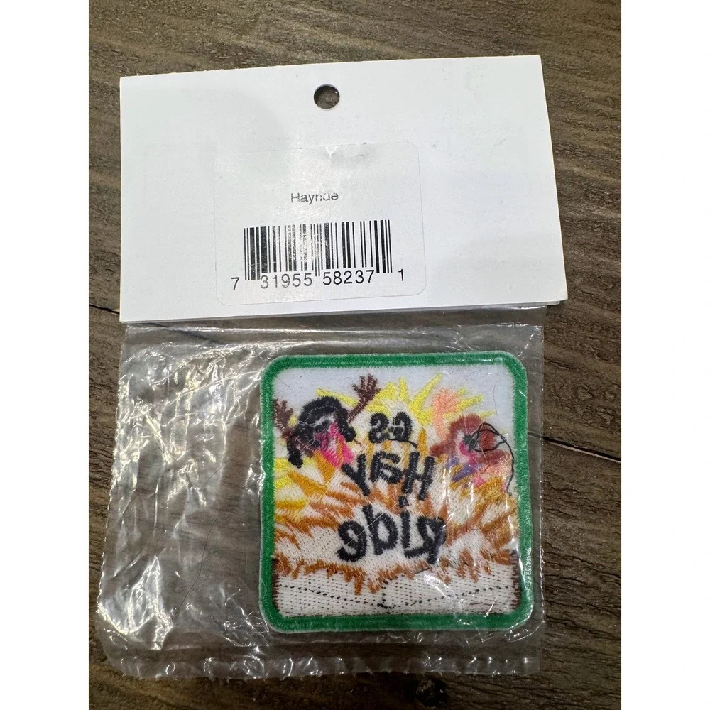 Vintage Girl Scouts NOS Hay Ride Iron-On Fun Patch Sealed Collectible
